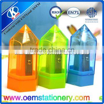 Wholesale stationery supplier shaped plastic pencil sharpener back to scool