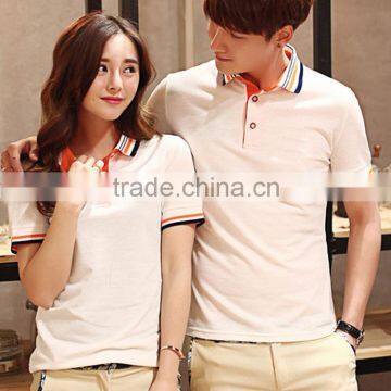 Higher quality couples clothing Short Sleeve Couples Tops Polo With Pocket or couples clothing with factory prices