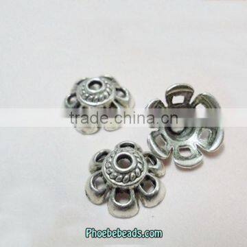 Wholesale 11mm Alloy Flower Bead Caps Jewelry Accessory Parts PB-BC006