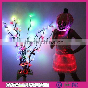 2015 new products fashion optic fiber led pumpkin decorating