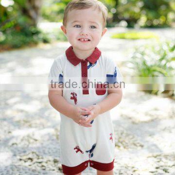 davebella 2013 summer new arrival 100% cotton baby rompers printed babi clothes DB156