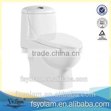 Classical style one piece p trap water cistern and wc toilet