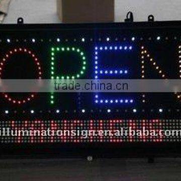 Open Led Sign with Digital Number