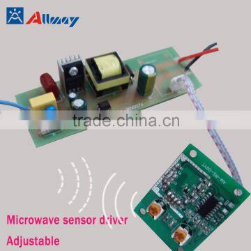 27w adjustable microwave sensor driver dimming motion sensor 5.8G