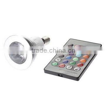E14 3W RGB Light Remote Controlled LED Spot Bulb (85-265V)