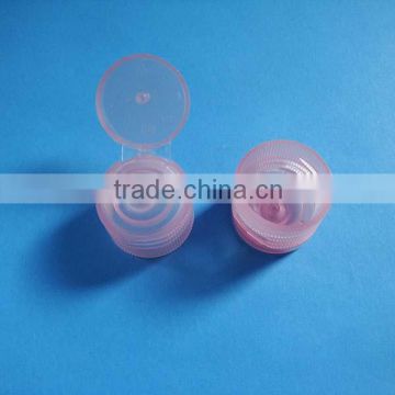 flip top bottle cap, plastic tube flip top cap 20/410, pink ribbed flip top cap