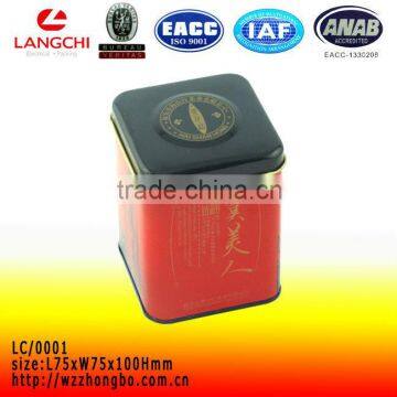 Good quality bone shaped tin box for chinese tea