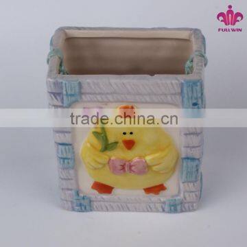 Little chicken ceramic easter decoration