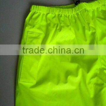 Oxford Knit PU Workwear Raincoat Rainsuit Relective Tape Yellow Color Waterproof Breathable photo-2