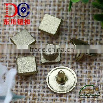 Fashion Closed Capped Engraved Logo Brass Jean Rivet for Garments photo-2