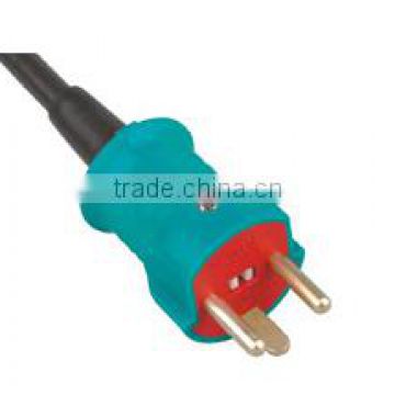 3 pin power plug with silicon wire