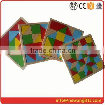 wholesaler colorful interesting wooden tangram puzzle,wooden jigsaw puzzle