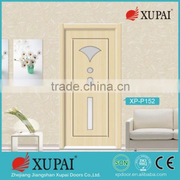 pvc mdf door crystal glass window door / Interior door uncrystal glass door / Atomization glass wooden door