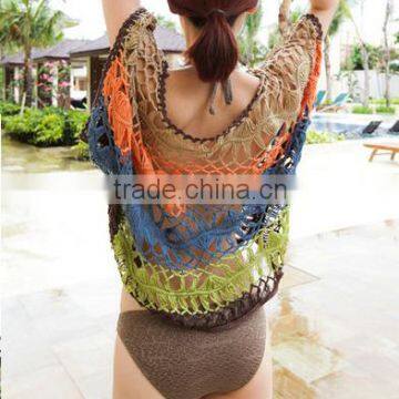Sexy Handmade Swimwear Crochet Beach Swimsuit Cover Up Knitted Bikini photo-4