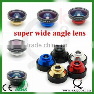 High Quality Universal Clip-on 0.4x Super Wide Angle Mobile Phone Lens Camera Kit lente para celular for iPhone Samsung HTC