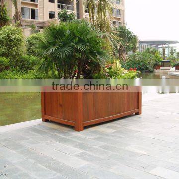 Wooden tree planter garden outdoor planter box