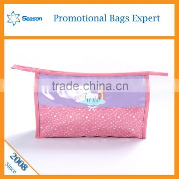 Cute image print wholesale clear makeup PVC waterproof bag For girls