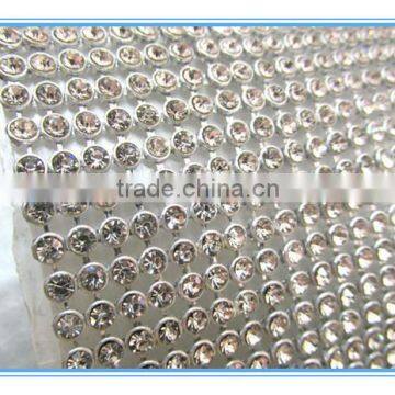 Most popular Hot fix aluminum base rhinestone net mesh