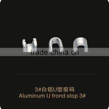 Aluminum U top Stopper for Zipper Parts zipper garment accessories