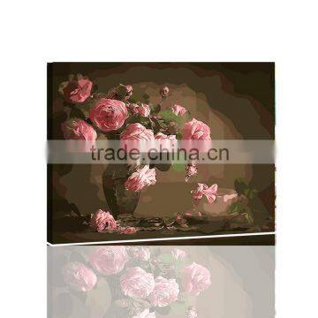 diy 039 DIY digital canvas abstract flower acrylic painting by number for bedroom