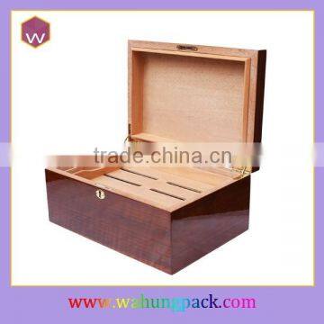 Handmade Cigar Box Hinge Wooden Cigar Packaging Box With Lid Hot-Selling