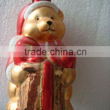 noble glass bear factory supplied christmas tree ornaments