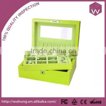 High Quality Wooden Jewelry Box For Ring Necklace Bracelet Set Earring With Two-Layer Wholesale