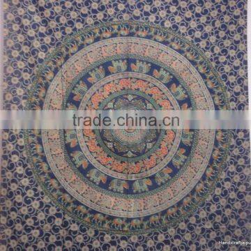 RT-613 Indian Cotton Bed Sheet Mandala Design Hand Block Bed Cover Manufacturer and Supplier photo-2