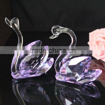 2016 promotional crystal glass swan wedding favor