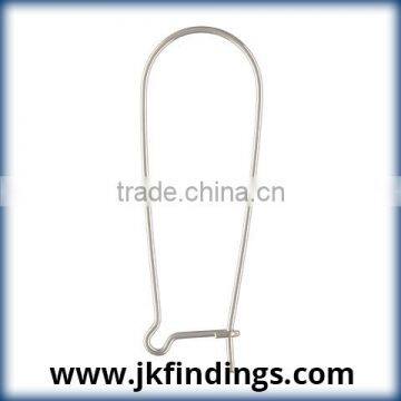 1/10th Silver Filled Jewelry Findings: 35.0mm Kidney Ear Wire (0.76mm) AT