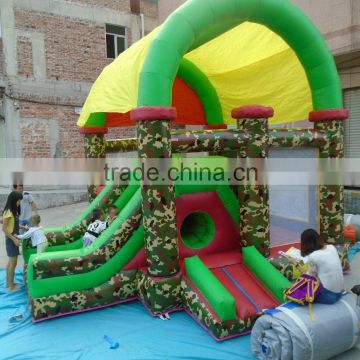 2015 hot commercial the camouflage inflatable castle bouncer