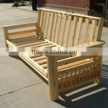 Solid wood futon frame sofa bed for living room furniture