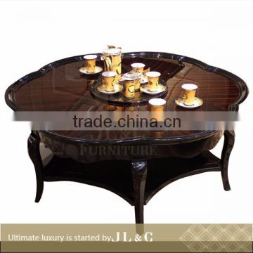 Luxury Living Room JT07-04 Ebony Veneer Pattern Coffee Table High-end Furniture Factory Price From China JT71-03 JL&C Furniture