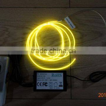 Super luminance 2.6mm Yellow EL WIRE For AC110V-240V 25M-35M EL INVERTER