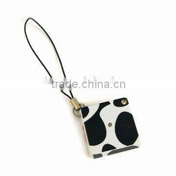 Square-shaped whistle Keyfinder keychain