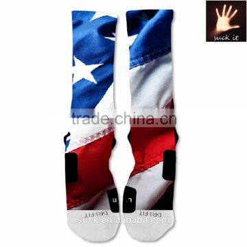 Elite Men's American Flag Custom Design Socks