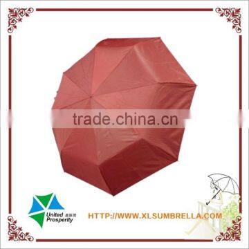21" 3 Fold Cheap Red Umbrella From China Manufacturer photo-2