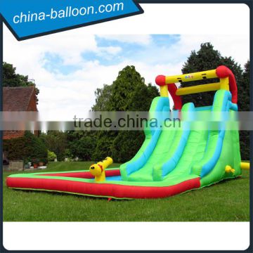 giant inflatable water slide with pool,popular inflatable water slide with water gun                        
                                                                                Supplier's Choice