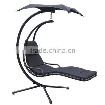 Outdoor Canopy Reclining Iron Swing photo-3