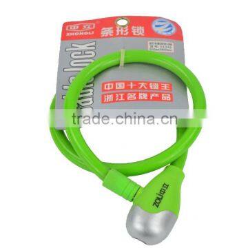 hot selling good quality anti-theft bicycle cable lock spiral lock