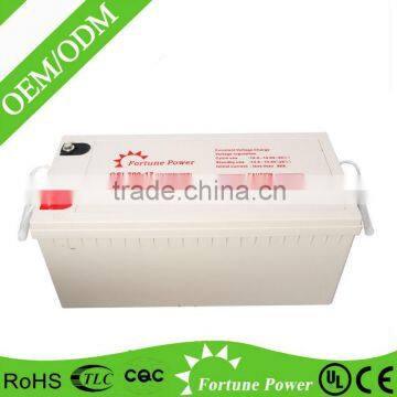 Exceptional quality mf agm battery 12v 200ah for solar system