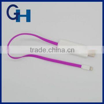 2016 HIGI Hot selling colorful flat big noodle micro usb data cable for samsung and iphone