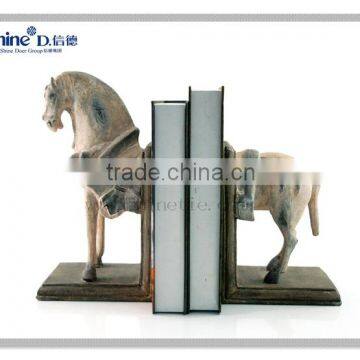 horse figures design polyresin bookend