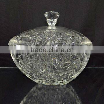 Crystal glass cany pot