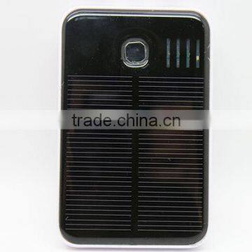 5000mah Solar mobile phone Charger with doubel Output ports and LED indicator