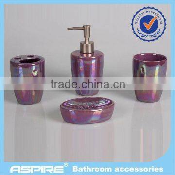 Zhejiang Manufacture Printed 5pcs Bathroom Accessories Set photo-2