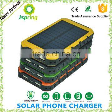 8000mah Active Waterproof Solar Inverter Portable Power Bank Charger