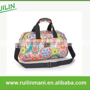 New Flower Print Pattern Women Travel Shoulder Bags 2015 For Lady