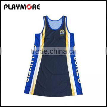 Custom cheap netball dress with hook and loop