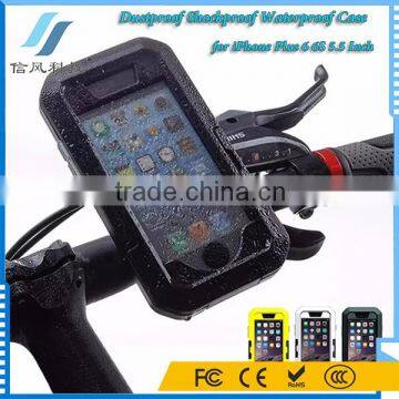 Bicycle Motorcycle Mount Holder TPU Silicone Dustproof Shockproof Water Proof Case for IPhone 6 6S 6 Plus 5.5 Inch